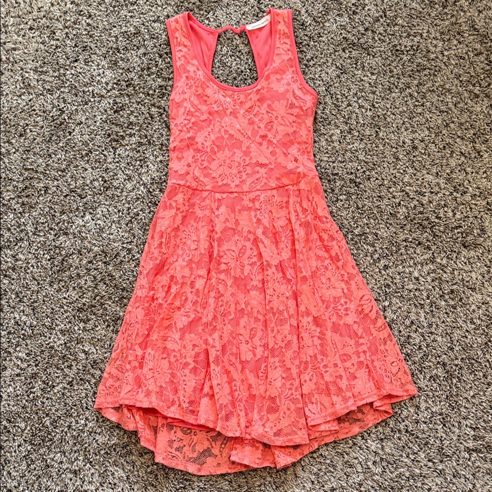 Women’s Coral Lace Dress